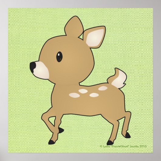 Baby Fawn Print Poster (Vorne)