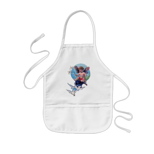 BABY-FEE MIT TAUBEN KINDERSCHÜRZE (Vorne)