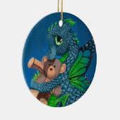 Baby-feenhafte Drache-Spaß-Verzierung Keramikornament (Rechts)