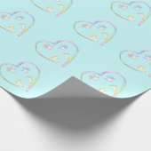 Baby Feet Baby Shower Wrapping Paper Geschenkpapier (Ecke)