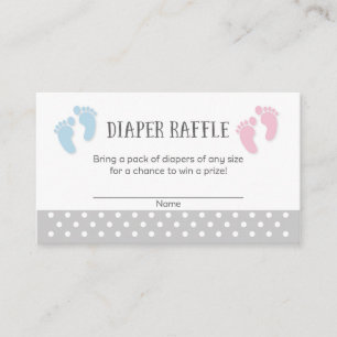 Baby Feet Babydusche Windeln Raffelkarten Begleitkarte
