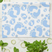Baby Feet Blue Elephant Kitchen Handtuch (Gefaltet)