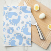 Baby Feet Blue Elephant Kitchen Handtuch (Viertel Falte)