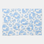 Baby Feet Blue Elephant Kitchen Handtuch (Horizontal)