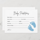 Baby Feet Boy Baby Predicy & Wish Card Hinweiskarte (Vorne/Hinten)