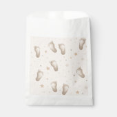 Baby Feet Boy Girl Dusche Beige Geschenktütchen (Vorderseite)