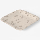 Baby Feet Boy Girl Dusche Beige Pappteller (Gewinkelt)
