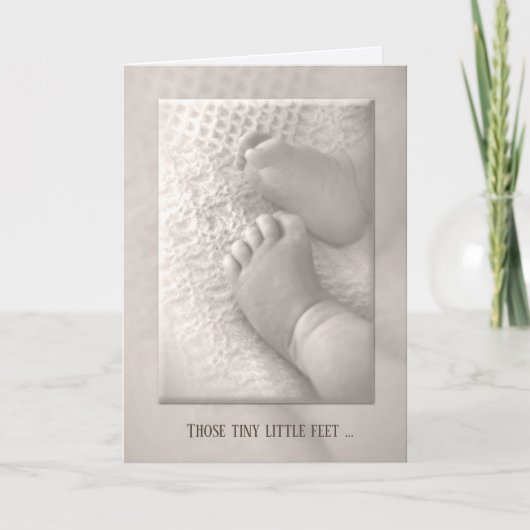 Baby Feet Congratulations Card Karte (Vorderseite)