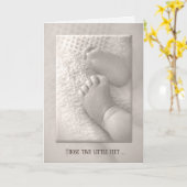 Baby Feet Congratulations Card Karte (Gelbe Blume)