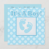 Baby Feet Es ist eine Kinderdusche Einladung (Vorne/Hinten)