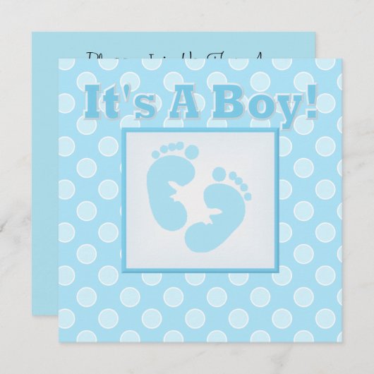 Baby Feet Es ist eine Kinderdusche Einladung (Vorne/Hinten)