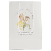 Baby Feet Gelbblütengeschlecht neutrale Babydusche Mittlere Geschenktüte (Rückseite)