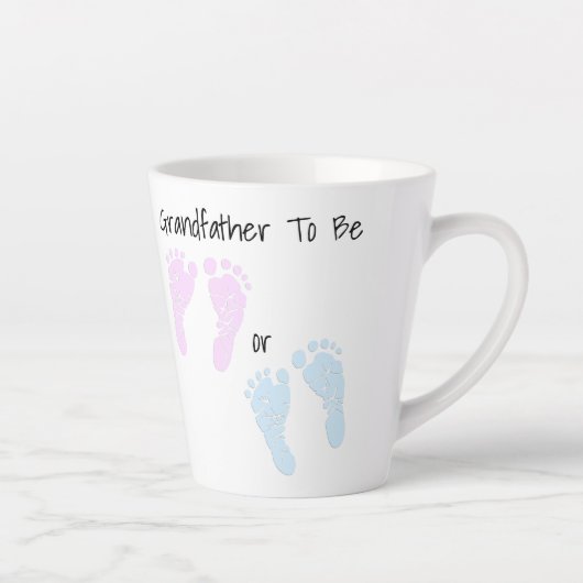 Baby Feet Großvater zu einer benutzerdefinierten A Milchtasse (Rechts)