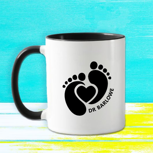 Baby Feet Heart Tasse