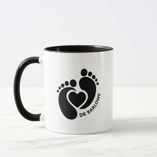 Baby Feet Heart Tasse (Links)