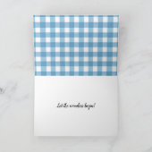 Baby Feet Herzlichen Glückwunsch zu Gingham Karte (Innenseite)