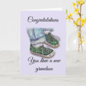 Baby Feet in Sneakers, New Enkel Karte (Gelbe Blume)