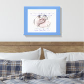 Baby Feet künstlerische Skizze "Welcome Baby" Lein Leinwanddruck (Insitu (Schlafzimmer))