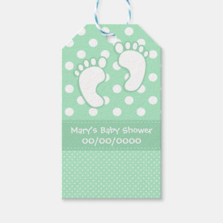 Baby Feet Polka Dot Geschenkanhänger