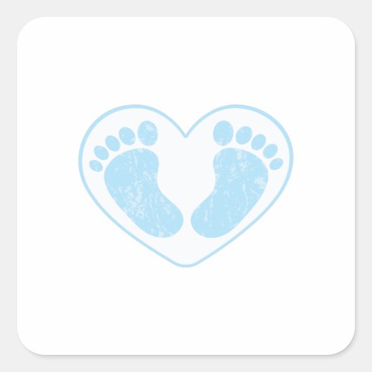 BABY FEET QUADRATISCHER AUFKLEBER (Vorderseite)