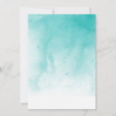 Baby Feet Watercolor Türkis Baby Dusche Einladung (Rückseite)