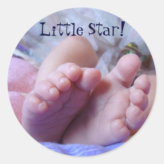 Baby Feet Zehen Aufkleber New Baby Little Star (Vorderseite)