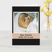 Baby Feminist Grußkarte Karte (Gelbe Blume)