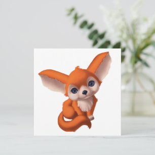 Baby Fennec Fox Feiertagskarte