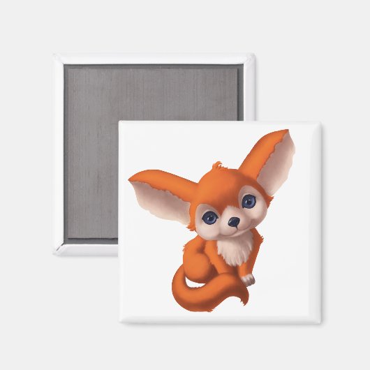 Baby Fennec Fox Magnet (Vorderseite/Rückseite)