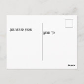 Baby Fennec Fuchs auf Klippe Postkarte (Rückseite)