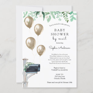 Baby-Ferndusche per Post Einladung