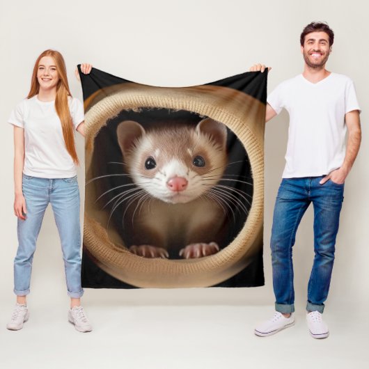 Baby Ferret Face - Niedlich Ferrets Fleecedecke (Beispiel)