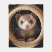 Baby Ferret Face - Niedlich Ferrets Fleecedecke (Vorderseite)