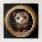 Baby Ferret Face - Niedlich Ferrets Puzzle (Vertikal)