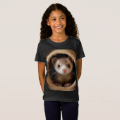 Baby Ferret Face - Niedlich Ferrets T-Shirt (Vorne ganz)