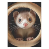 Baby Ferret Face - Niedlich Ferrets Tischdecke (Vorderseite)