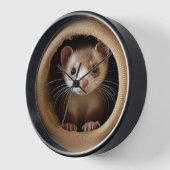 Baby Ferret Face - Niedlich Ferrets Uhr (Winkel)
