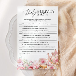 Baby Feud Survey sagt Floral Tea Baby Shooting Gam