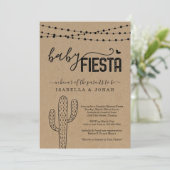 Baby Fiesta Couple's Neutral Baby Dusche Einladung (Stehend Vorderseite)
