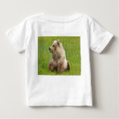 Baby Fine Jersey T - Shirt mit Grizzlybär cub (Rückseite)