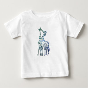 Baby Fine Jersey T - Shirt Sweet Giraffes Kiss