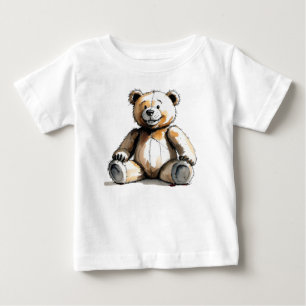 Baby Fine Jersey Teddy Bear T - Shirt