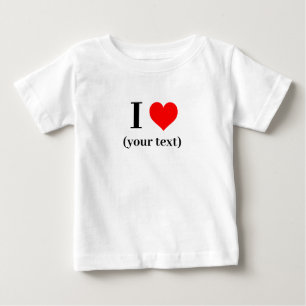 Baby Fine T - Shirt - Custom I heart (Ihr Text)