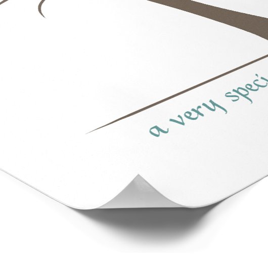 Baby Fingerprint Tree - Blue Poster (Ecke)