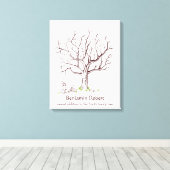 Baby Fingerprint Tree (Bunnies) Canvas Print Leinwanddruck (Insitu (Holzboden))