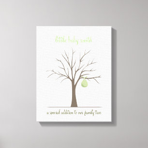 Baby Fingerprint Tree - Green Leinwanddruck
