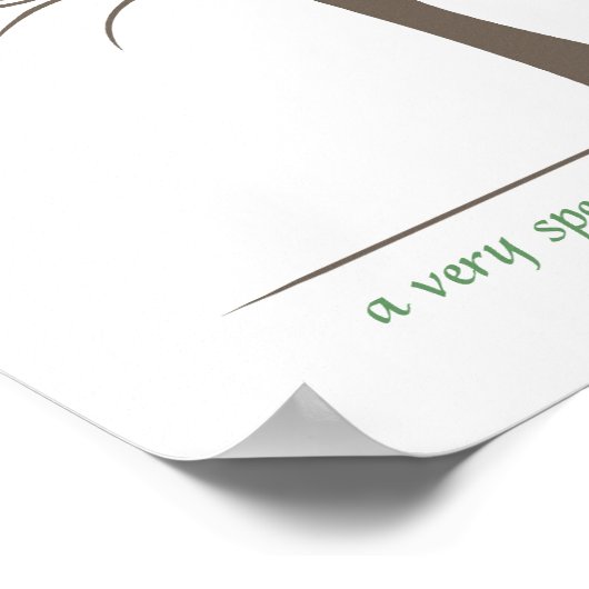 Baby Fingerprint Tree - Green Poster (Ecke)