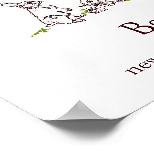 Baby Fingerprint Tree Poster (Bunnies) (Ecke)