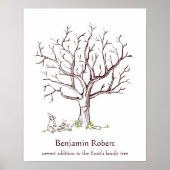 Baby Fingerprint Tree Poster (Bunnies) (Vorne)