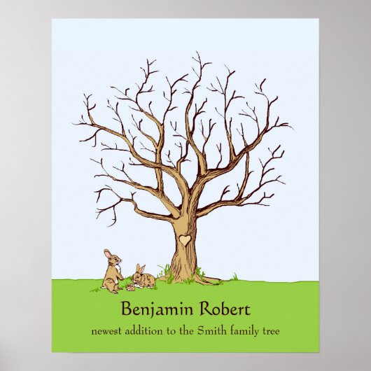 Baby Fingerprint Tree Poster (Farbe, Bunne) (Vorne)